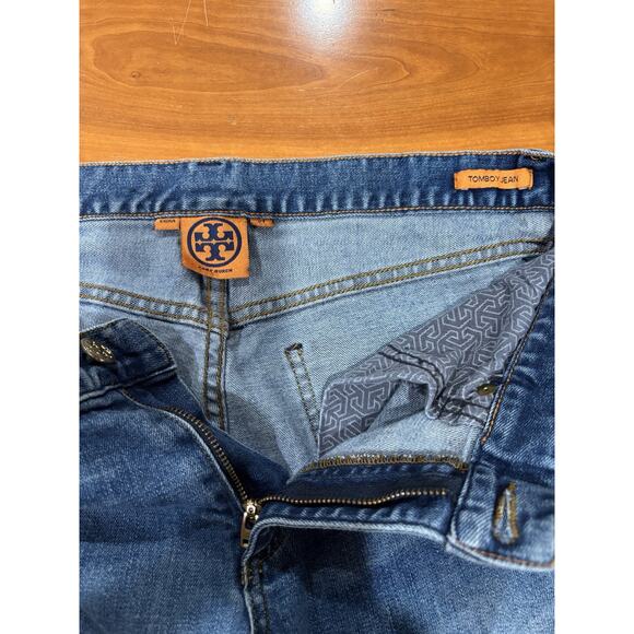 TORY BURCH Womens Medium Wash 5Pocket Cotton Stretch Denim "Tomboy" Jean Size 25 - Picture 5 of 6